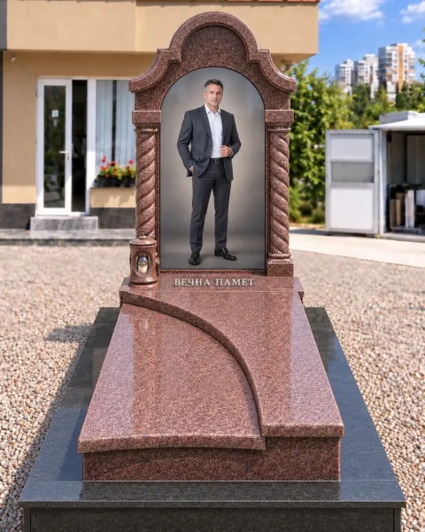 Комплект 20 Червен Гранит Триплекс Снимка